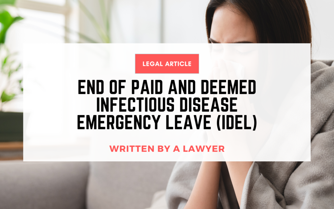 Infectious Disease Emergency Leave (IDEL) Update