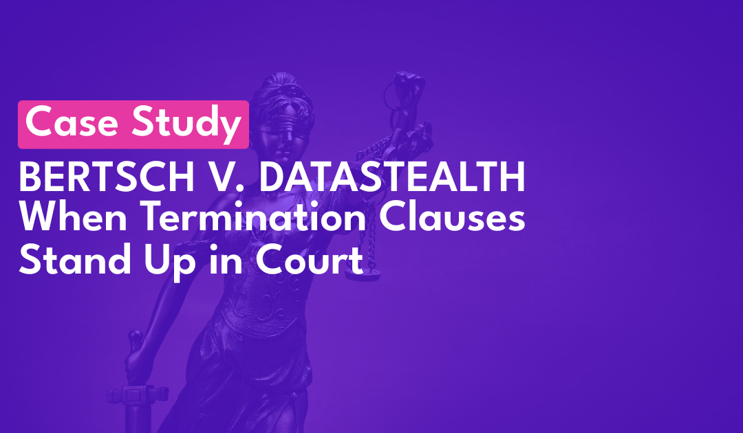When Termination Clauses Stand Up in Court: Lessons from Bertsch v. Datastealth